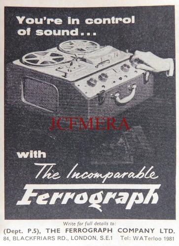 Ferrograph reel tape - ferrograph,