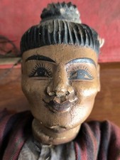 MARIONETTE STRINGED VINTAGE ORIENTAL PUPPET HAND CARVED PAINTED FOLK ART NATIVE
