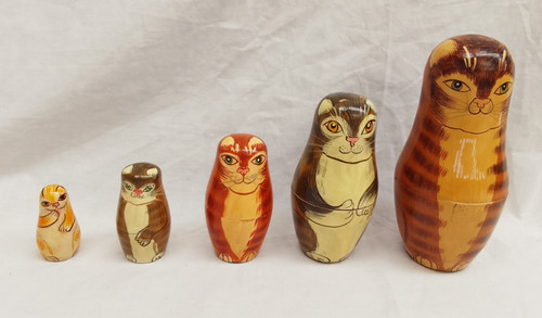 Vintage matryoshka cat - matryoshka, theme