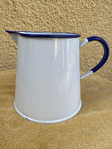Vintage enamel jug - enamel,