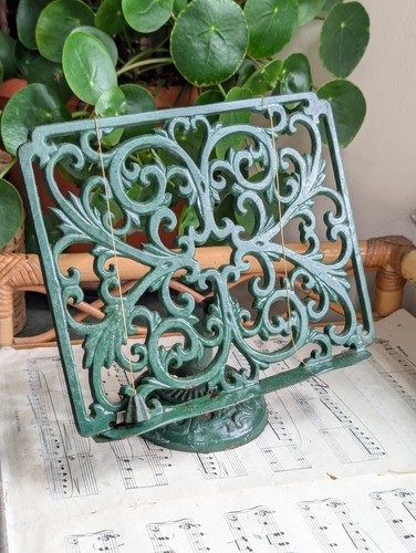 Cast iron cookbook stand - cast,