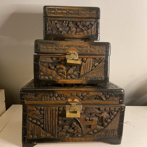 Vintage chinese hand carved - ,