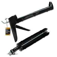 2 x Caulking Gun Sealant Silicone Mastic Heavy Duty Skeleton Cordless Black