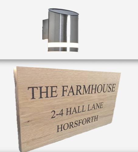 Engraved house number plaque - house,