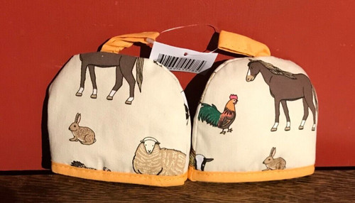 Cotton egg cosies farm - cotton, cosies,