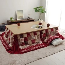 IKEHIKO Kotatsu Futon Japanese Comforter Compact Space Table Blanket Red Japan
