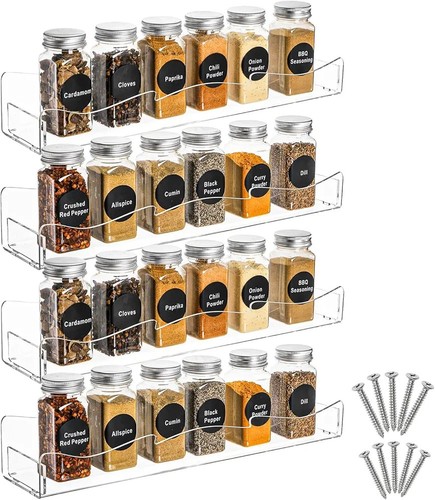 Pack clear acrylic spice - 4,