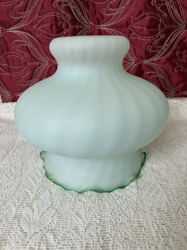 Antique glass oil lamp - antique, shade