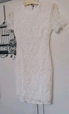 Vera And Lucy White Dress Size Medium Uk 8