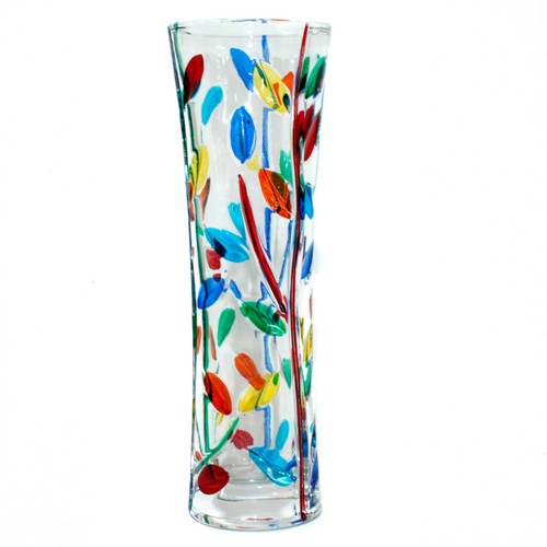 Murano glass vase multi - glass,