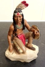 Castagna Native American Indian Tracker With Shield 5inch 1989 Retired