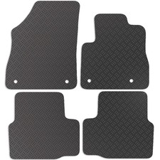 for Vauxhall Astra 2015+ Onwards Black Rubber Tailored Car Mats 3mm 4pc Set