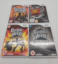 Nintendo Wii Guitar Hero Game Bundle - 4 Games