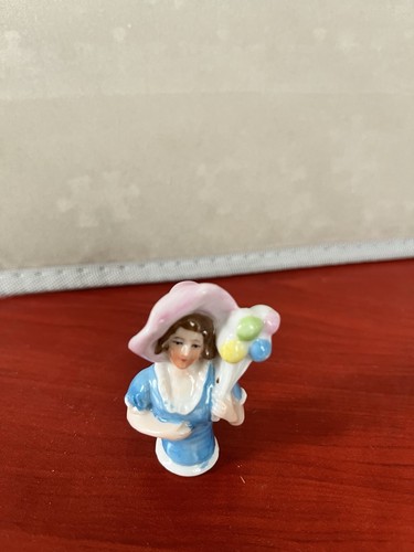 Antique porcelain half doll - porcelain,