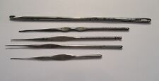 Vintage Retro Metal Crochet Hook Tool Bundle - Crafting