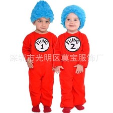 Cosplay The Cat In The Hat Thing1 2 Kids Jumpsuits Wigs Halloween Costumes Suits