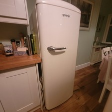 Gorenje ORB153CL Retro Tall Cream Fridge With Icebox Right Hand Hinge
