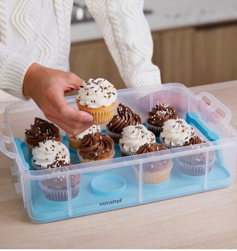 Vonhaus tier cupcake carrier - tier,