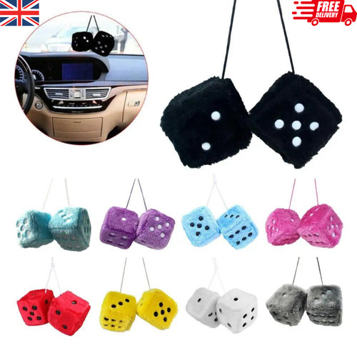 Soft fluffy furry dice - soft,