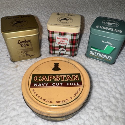 Empty tobacco tins - tobacco,