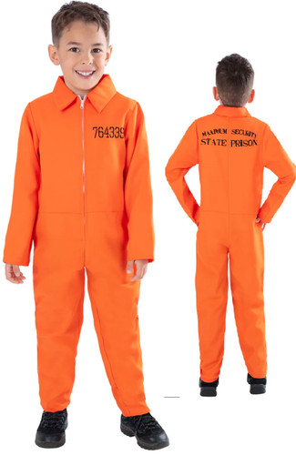 Boys prisoner costume orange - boys,