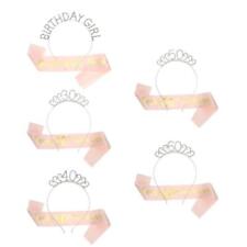 Birthday Crown Sash and Tiara Kit Girls Gifts 16/18/21/30&40/50/60th Birthday