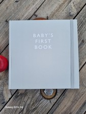 30 page Baby’s First Book Memory Journal Keepsake Milestone Record Grey Hardback