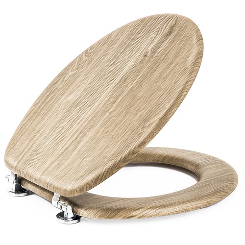 Wood effect toilet seat - effect,