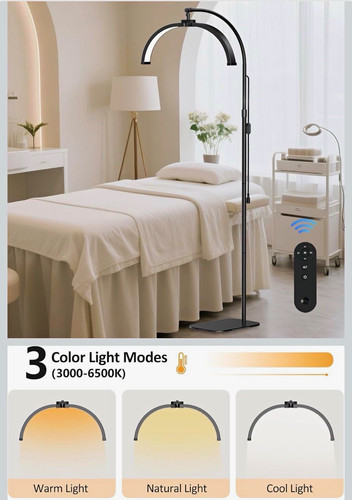 Black led arc floor lamp - led,