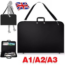 A1 BLACK WATER PROOF DESIGN PORTFOLIO CASE ART WORK PAINTING FOLDER BAG UK