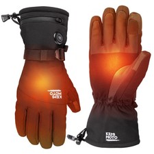 KEMIMOTO Electric Heated Gloves Men Touchscreen Winter Warm Rechargeable Mittens