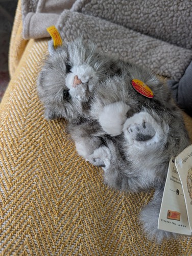 Steiff vintage grey plush - steiff,