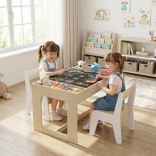 3in1 wooden kids table and - kids,