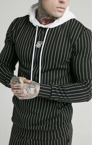 Siksilk mens black white - black, /