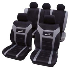 Grey & Black Car  Seat Covers for Subaru Justy up to aug 2007