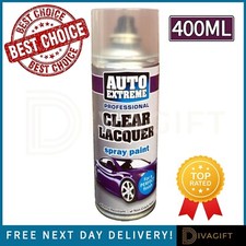 CLEAR LACQUER SPRAY PAINT 400ML VARNISH GLOSS FINISH CAR VEHICLE AUTO EXTREME