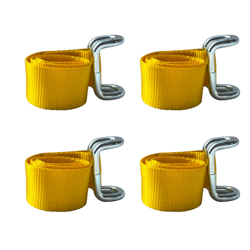 Yellow bottom trailer strap - trailer, x4
