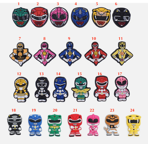 Power rangers shoe charm - power,