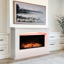 Electric Fireplace in an Off
