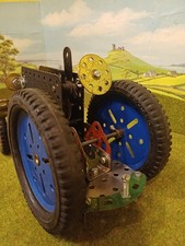 Meccano gear driven clockwork