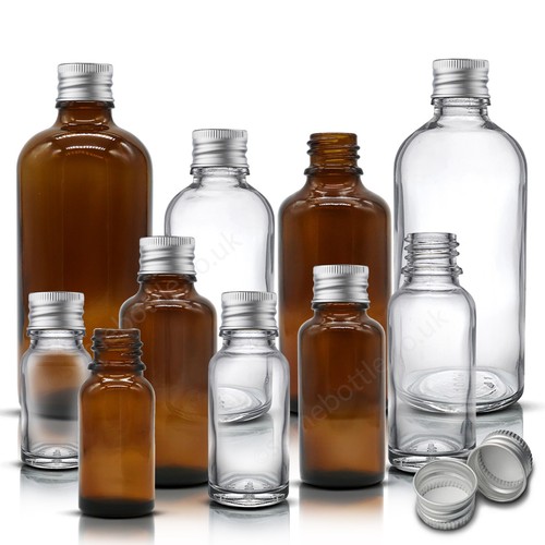 Glass bottle with silver - glass,