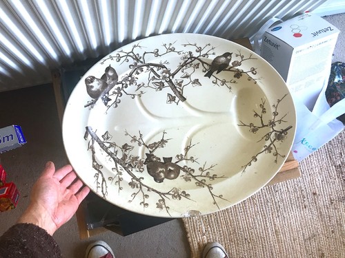 Vintage porcelain meat - vintage, serving
