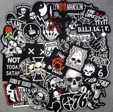 Set Of 10 Random Legendary ROCK BAND Punk Metal Music Iron On Patches 2
