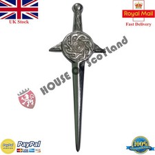 Scottish Kilt Pin Thistle Various Design Chrome Finish 4" Celtic Pin & Brooches