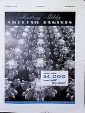 1944 Armstrong Siddeley Cheetah Aero Engine Ad – WWII Vintage Aircraft Print