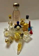 Lot of 15 Antique Vintage Old Glass Perfume Bottles Mixed Bag