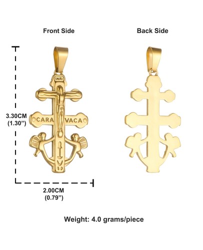 18k gold caravaca cross - caravaca,