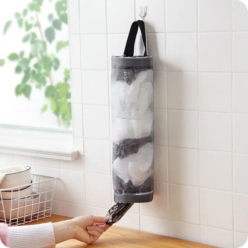 Grey wall mount mesh bag - mount,