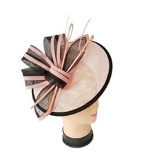 Fascinator Women's Large Headband Clip Hat Weddings Round Disc Races Royal Ascot