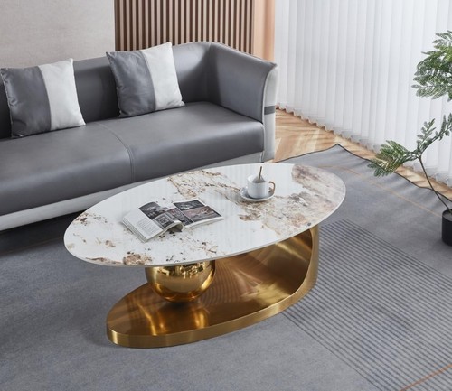 Avorio oval coffee table - avorio, with